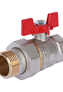 Кран шаровый с разъемным соединением Rommer RBV-0005-0510225, 1" ВР-НР, стандартный, ручка-бабочка 