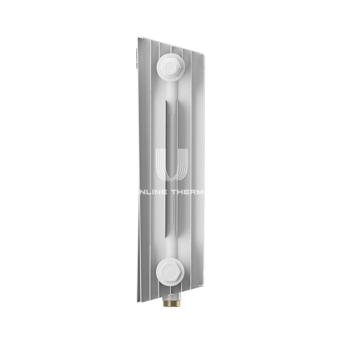 Биметаллический дизайн радиатор Royal Thermo PianoForte VD 300 Bianco Traffico (белый) VDR80 - 8 секций, нижнее правое подключение, 80мм 