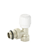 Радиаторный клапан (вентиль) ручной регулировки Uni-fitt 156N2000 1/2" ВР-НР, угловой, с антипротечкой, с разъемным соединением 