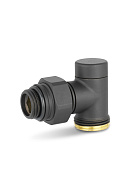 Узел нижнего подключения одинарный Varmega VMDV22-200415, 1/2"×3/4"EK НР, угловой, черный 