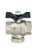 Кран шаровой Stout с фильтром 3/4" (ручка-бабочка) 