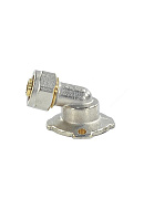 Угольник (угол) 90° с внутренней резьбой Aquasfera 7009-01, 1/2"×16 мм, компрессионный, с креплением 