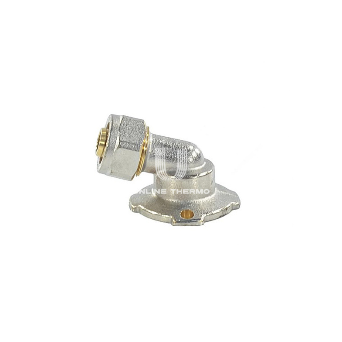 Угольник (угол) 90° с внутренней резьбой Aquasfera 7009-01, 1/2"×16 мм, компрессионный, с креплением 