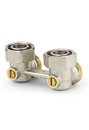 Узел нижнего подключения Varmega VM14011 3/4"EKх3/4"EK НР-ВР, угловой, для двухтрубных систем 