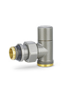 Радиаторный клапан ручной регулировки Varmega VMDV01-310415, 1/2"×3/4"ЕК НР, угловой, серый 