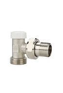 Запорный радиаторный клапан (вентиль) ручной регулировки Varmega VM10202, 1/2" x 3/4"EK НР, угловой 