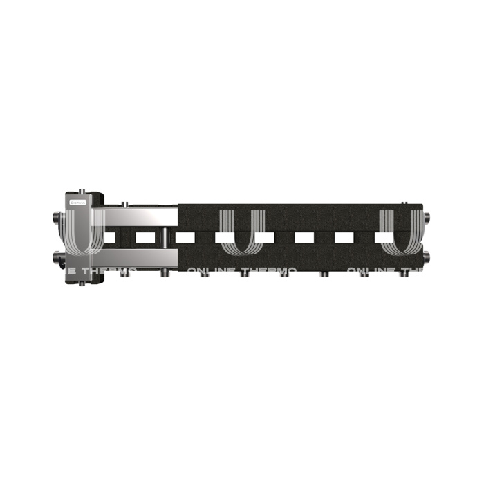 Балансировочный коллектор Gidruss (Гидрусс) BMSS-80-5D.EPP, до 80 кВт, нержавеющая сталь, с термоизоляцией 