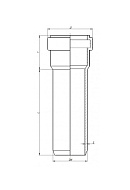 Труба канализационная PP-MD (полипропилен минерализированный) Ostendorf KG2000 KG2000EM 781040 SN16 D500 мм, 1 м 