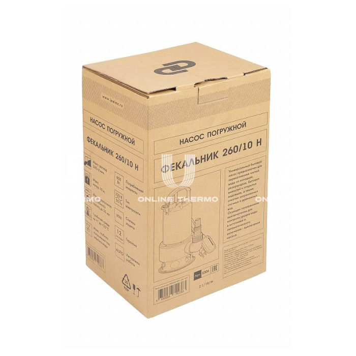 Насос фекальный погружной Джилекс Фекальник 5306 260-10 Н, корпус из нержавеющей стали 