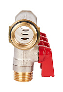 Коллектор Stout с шаровыми кранами SMB 6210 3/4", 4 отвода 1/2" (красные ручки) 