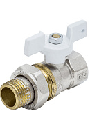 Кран шаровый Aquasfera Standard 1107-02, ВР-НР 3/4", полнопроходной, ручка-бабочка 