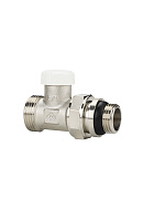 Запорный радиаторный клапан (вентиль) ручной регулировки Varmega VM10312, 1/2" x 3/4"EK НР, прямой, с самоуплотняющимся полусгоном 