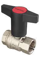 Кран шаровый Oventrop Optibal 1077104, 1/2" ВР-ВР, полнопроходной, ручка пластиковая удлиненная 
