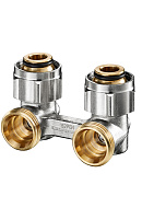 Узел нижнего подключения Oventrop 1015814, 3/4"ЕК НГ-НР, Multiflex F, угловой, с подключением ЕК 