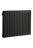 Стальной трубчатый радиатор Irsap Tesi 3 RR305652010A430N01 30565/20 Т30 3/4", боковой, черный глянцевый RAL9005, с креплением 