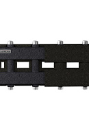 Модульный распределительный коллектор Gidruss (Гидрусс) MK-60-5DU.EPP, до 60 кВт, конструкционная сталь, с термоизоляцией, подключение для температурного датчика 