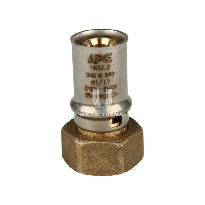 Муфта переходная (переходник) с накидной гайкой Stout SFP-0016-001216 1/2"х16, пресс-фитинг 
