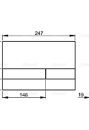 Кнопка смыва AlcaPlast M1728-5, черная / золотая 