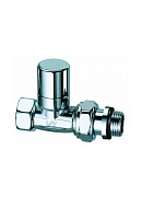 Запорный радиаторный клапан ручной FAR FL 0245 12P, 1/2" ВР-НР, прямой, с антипротечкой, хром 