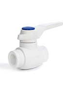 Шаровой кран ППР (полипропиленовый) Fusitek FT07204, 40 мм, для холодой воды, сфера из ABS 