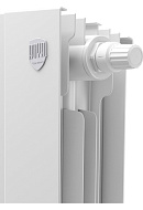 Биметаллический дизайн радиатор Royal Thermo PianoForte 500 Bianco Traffico (белый) VDR80 - 10 секций, нижнее правое подключение, 80мм 
