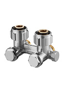 Узел нижнего подключения Oventrop 1015944, 3/4" НГ-НР, Multiflex F, угловой 