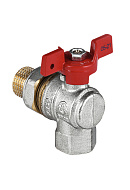 Кран шаровый угловой Aquasfera Euro1011-02, ВР-НР 3/4", полнопроходной, ручка-бабочка 