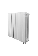 Биметаллический дизайн радиатор Royal Thermo PianoForte 500 Bianco Traffico (белый) VDR80 - 8 секций, нижнее правое подключение, 80мм 