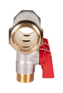 Коллектор Stout с шаровыми кранами SMB 6210 1", 3 отвода 1/2" (красные ручки) 