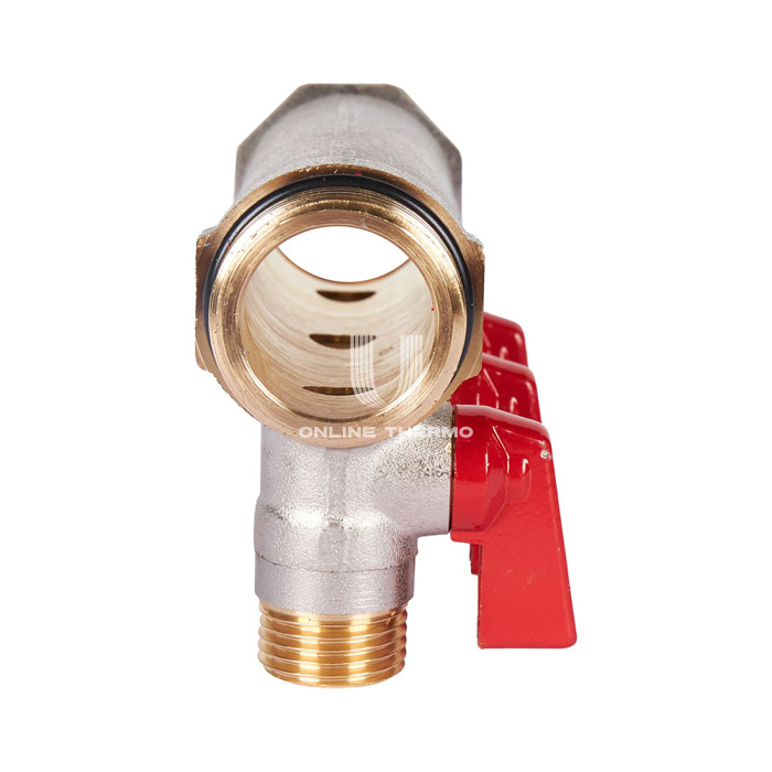 Коллектор Stout с шаровыми кранами SMB 6210 1", 3 отвода 1/2" (красные ручки) 