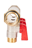 Коллектор Stout с шаровыми кранами SMB 6210 3/4", 3 отвода 1/2" (красные ручки) 