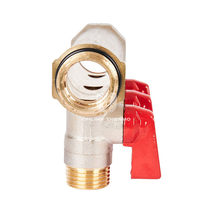 Коллектор Stout с шаровыми кранами SMB 6210 3/4", 3 отвода 1/2" (красные ручки) 