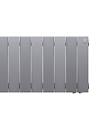 Биметаллический дизайн радиатор Royal Thermo PianoForte VD 300 Silver Satin (серый) VDR80 - 8 секций, нижнее правое подключение, 80мм 