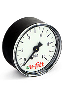 Манометр аксиальный Uni-fitt 300P3030, диаметр 63 мм, 10 бар, 1/4" 