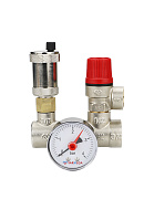 Группа безопасности котла Varmega VM16201, 1", никелированная латунь 