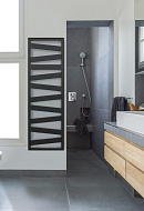 Полотенцесушитель электрический Zehnder Kazeane RK-130-050/GD 9205 1300-500 мм, черный матовый 