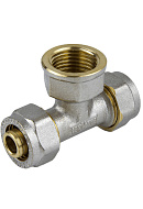 Тройник с внутренней резьбой Aquasfera 7013-03, 3/4"×26 мм, компрессионный 