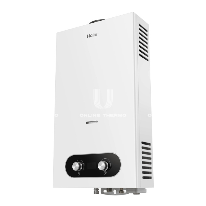 Проточный газовый водонагреватель (газовая колонка) Haier JSD 24-12 C, TD0043767RU, открытая камера, электророзжиг 