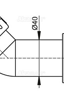 Колено для сифона Alcaplast A52, 45° 