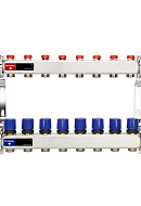Распределительный коллектор (группа) для отопления Varmega VM15508 ВР 1", на 8 контуров 3/4" EK, нержавеющая сталь 