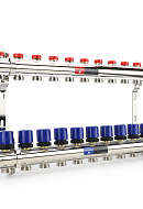 Коллекторная группа для отопления Varmega VM15811 ВР 1", на 11 контуров 3/4" EK, латунь 