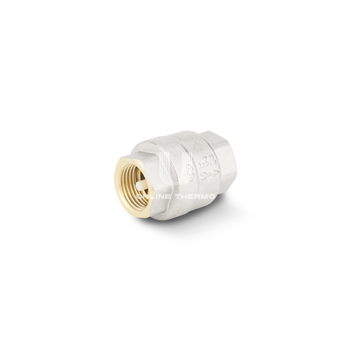Обратный клапан Varmega VM04901, 1/2" ВР, с седлом из нейлона, никелированный 